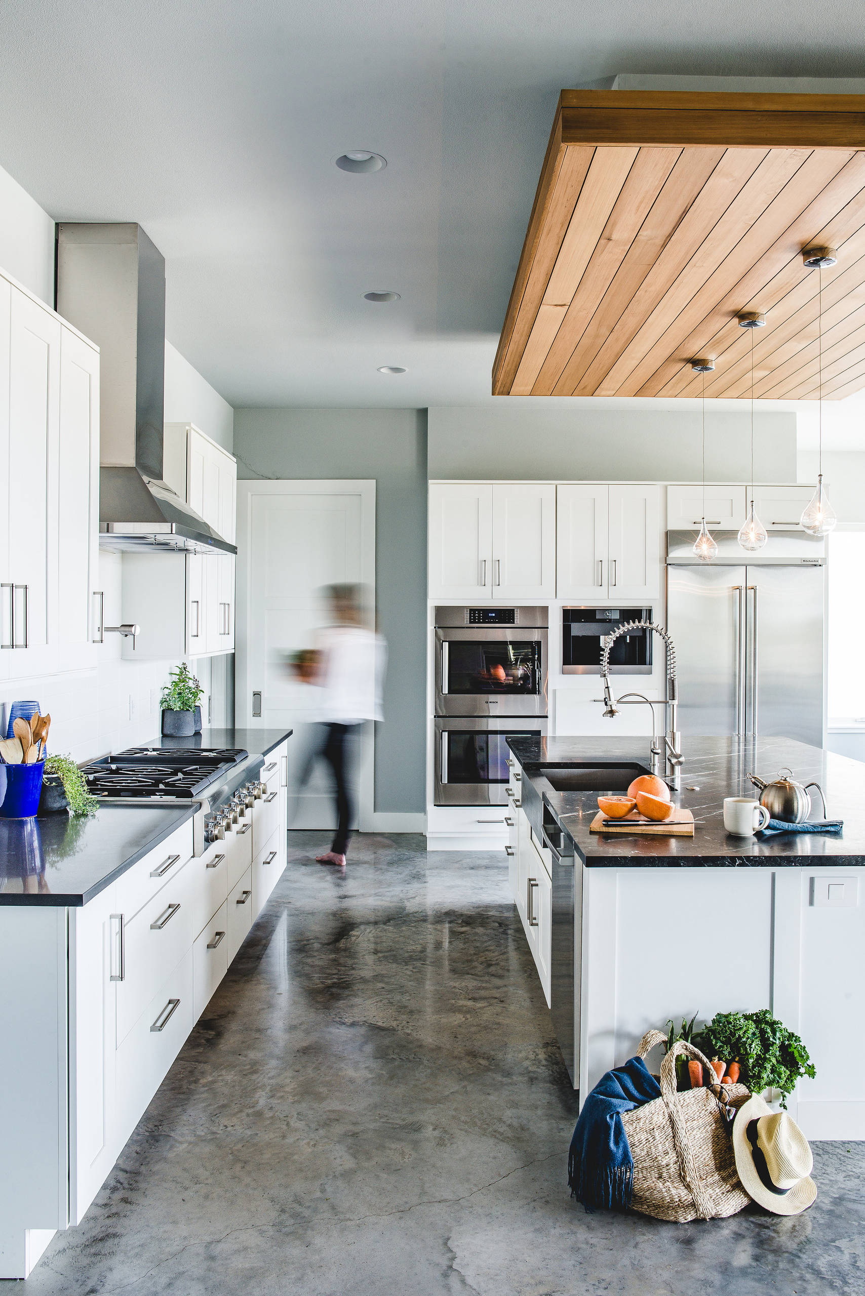 Polished Concrete Kitchen Floor Modern Home Interior Design