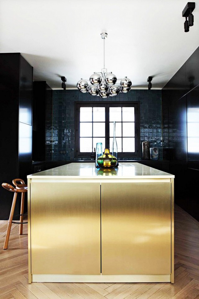 Gold, Brass & Copper Kitchen Accents, Metallic Kitchen