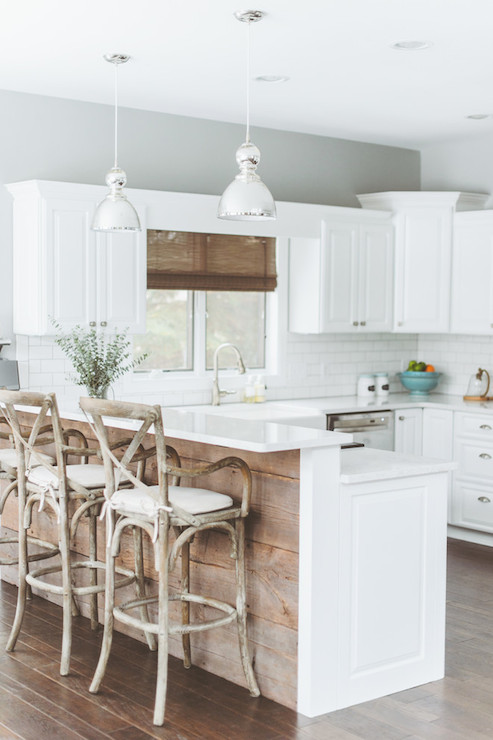 wood plank kitchen island creative ways to use laminate flooring on walls country farmhouse penninsula shop room ideas