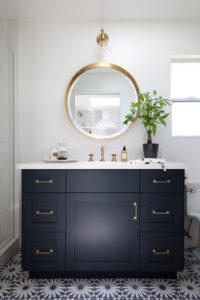 save money on renovation remodel Bathroom, Navy Blue Walls, Home Tour, Interior Design, Contemporary, Room, Faucet, Luxury, Indoors, Furniture, Toilet, Shower, Bathtub, Mirror, vanity Tub, Stainless Steel,